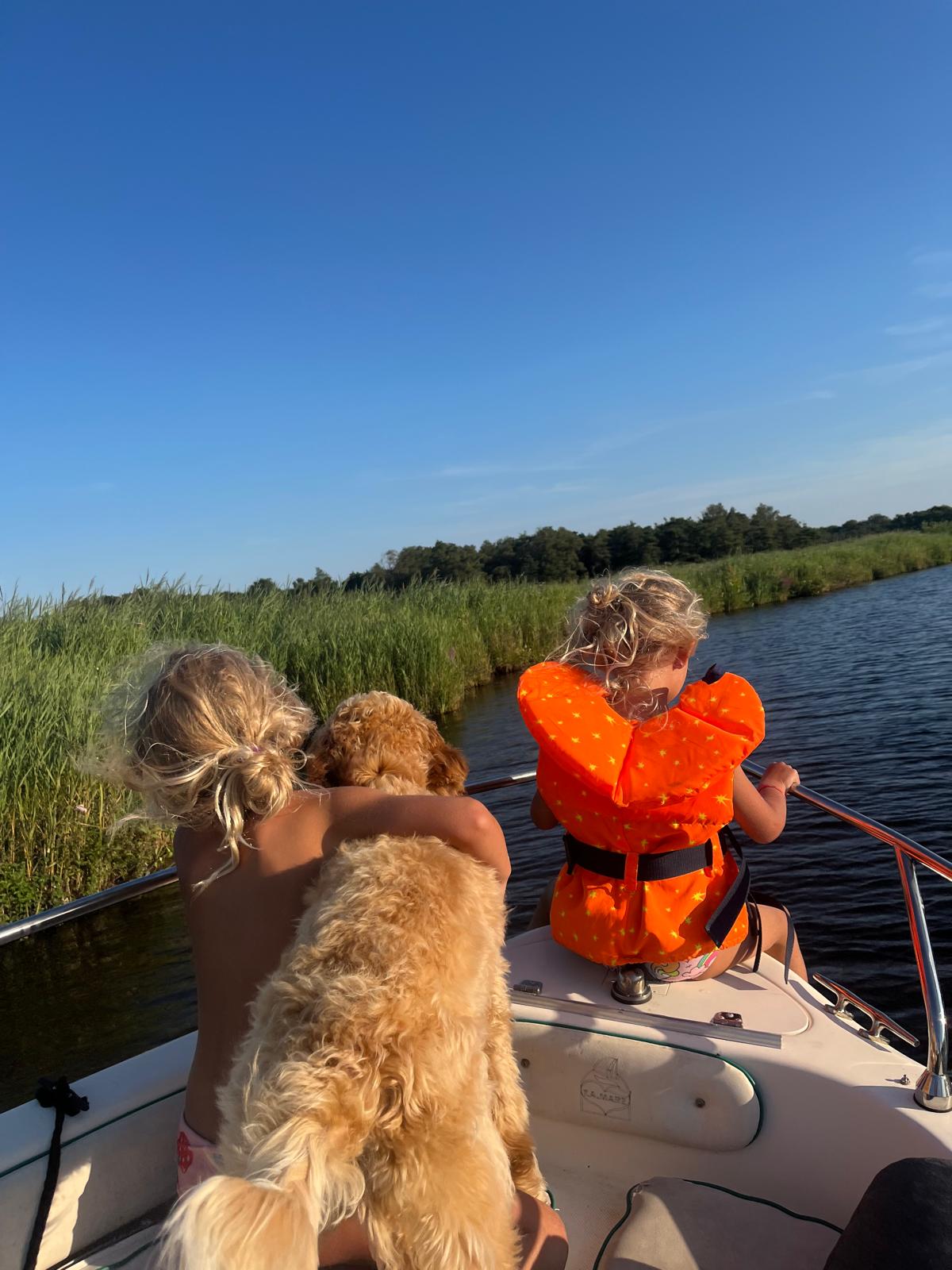 Australian Labradoodle bij zijn gezin